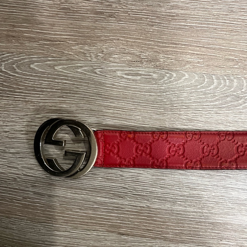 Men Gucci Belt Red